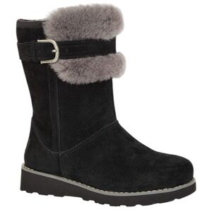 Ugg Skylir black suede shearling lined winter boots